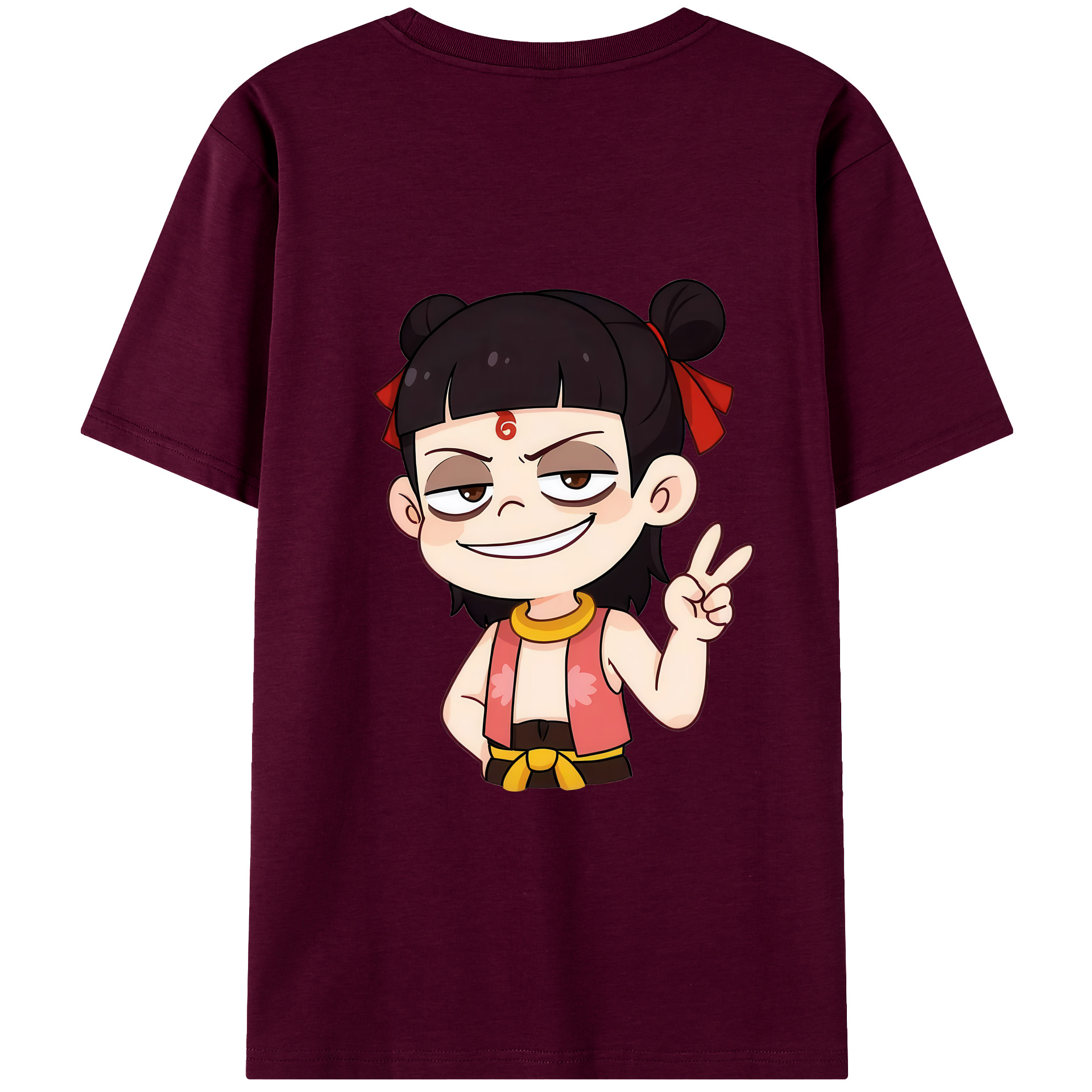 （画像用） Ne Zha 2 ナタ 魔童の大暴れ レディース半袖Tシャツ(バックプリント)